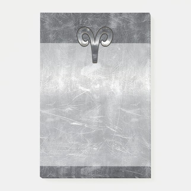 Notas Post-it® Moderno Aries Zodiac Rótulo Grunge Molestias Estil (Anverso)