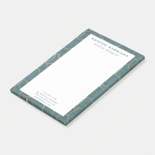 Notas Post-it® Moderno Diseñador Verde azulado de interiores con 