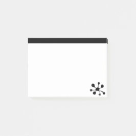 Notas Post-it® Moderno elegante negro y blanco