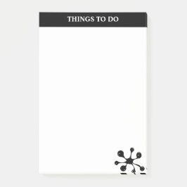Notas Post-it® Moderno elegante negro y blanco