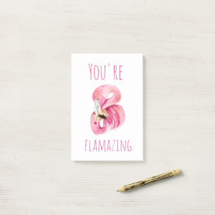 Notas Post-it® Moderno, Es Flamante Belleza Flamingo Rosa