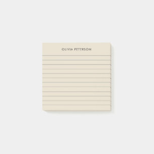 Notas Post-it® Moderno Minimalista Beige Lining Sticky