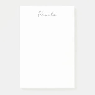 Notas Post-it® Moderno Minimalista de sencillo nombre propio de c