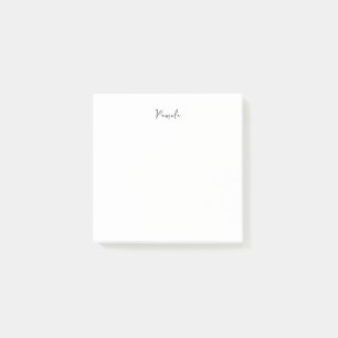 Notas Post-it® Moderno Minimalista de sencillo nombre propio de c