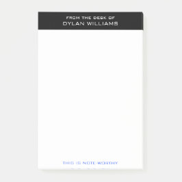 Notas Post-it® Moderno Minimalista personalizado desde la mesa de