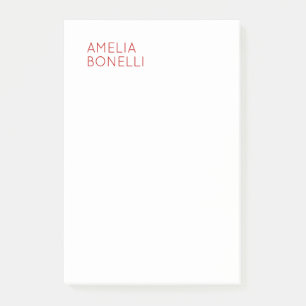 Notas Post-it® Moderno Minimalista profesional de color blanco