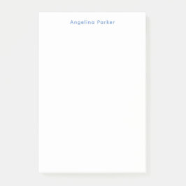 Notas Post-it® Moderno Minimalista sencillo blanco azul