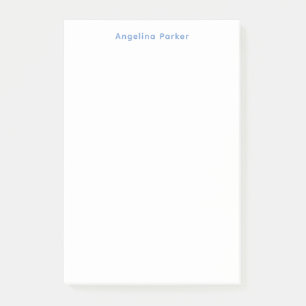 Notas Post-it® Moderno Minimalista sencillo blanco azul