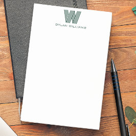 Notas Post-it® Moderno Monograma Geométrico Minimalista Personali