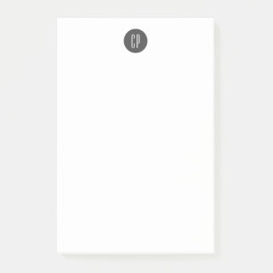 Notas Post-it® Moderno Monograma Profesional Simple Iniciales Sim