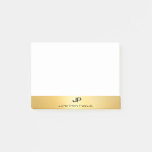 Notas Post-it® Moderno Profesional Elegante Plantilla Gold Aspect