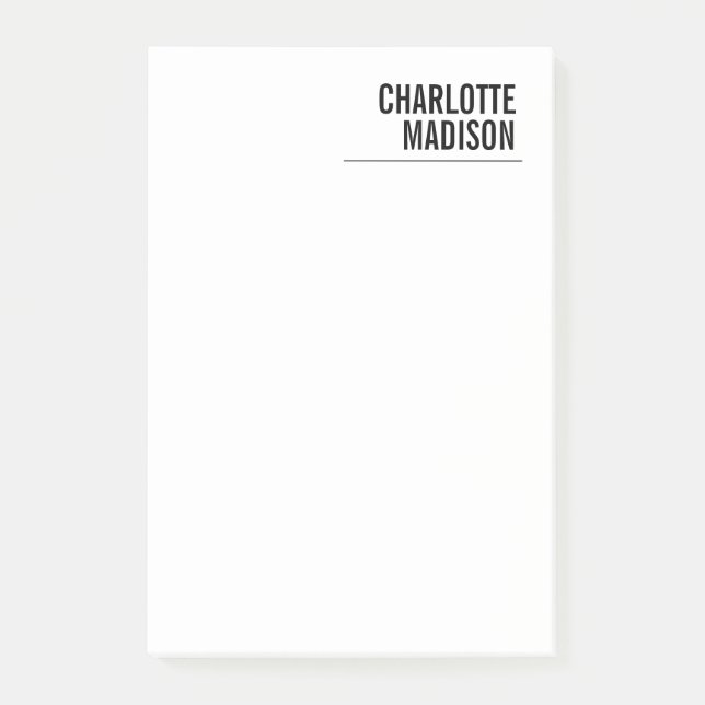 Notas Post-it® Moderno Simple Moderno Minimalista Sencillo (Anverso)