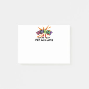 Notas Post-it® Moderno Simple Personalizado Libro de Cómic WHAM