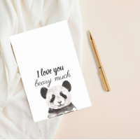 Moderno Te Amo Mucho Panda Blanco Y Negro