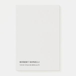 Notas Post-it® Moderno y exclusivo estilo Platino Gris Minimalist