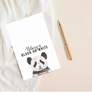 Notas Post-it® Moderno Y Gracioso Panda Blanco Y Negro Con Cita