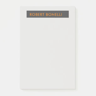 Notas Post-it® Moderno y único Platino Gris Minimalista Grande