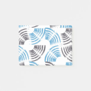 Notas Post-it® Modernos, geniales, de moda, azulados trazos abstr