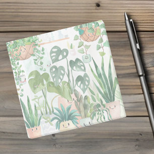 Notas Post-it® Mona linda planta de interior botánica acuarela ca