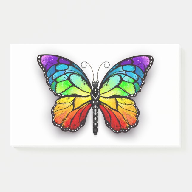 Notas Post-it® Monarca de mariposa arcoiris (Anverso)