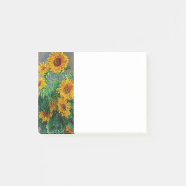 Notas Post-it® Monet Sunflowers (Anverso)
