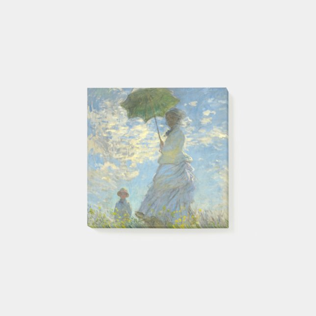 Notas Post-it® Monet Woman con una sombrilla (Anverso)