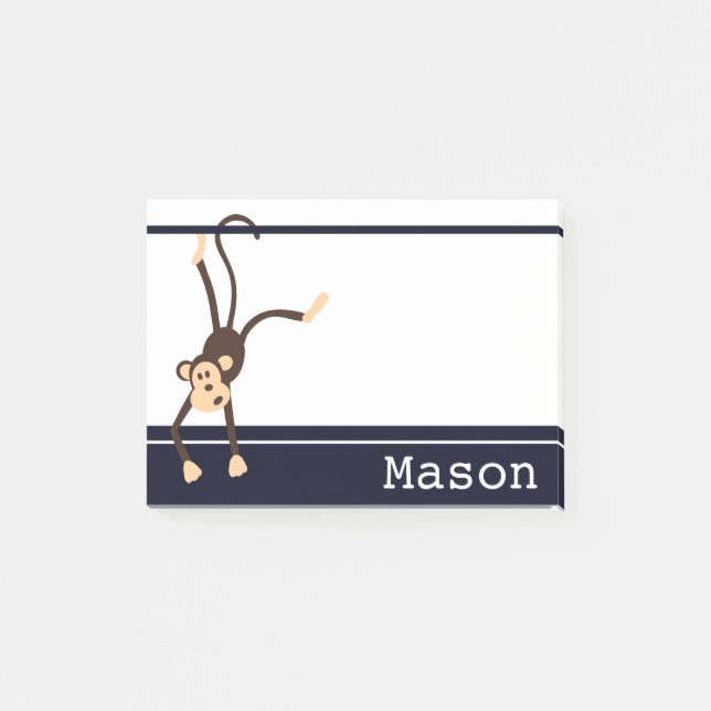 Notas Post-it® Mono Cheeky Funny Personalizado (Anverso)