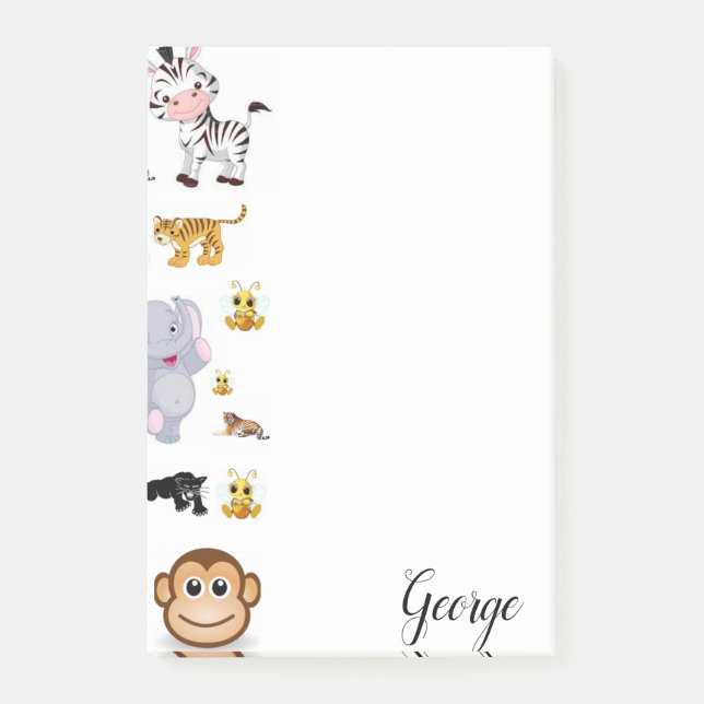 Notas Post-it® Mono del Elephant Tiger (Anverso)