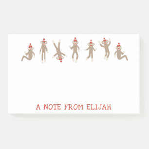 Notas Post-it® Mono dulce y tonto del calcetín personalizado