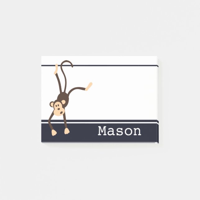 Notas Post-it® Mono fresco divertido personalizado (Anverso)