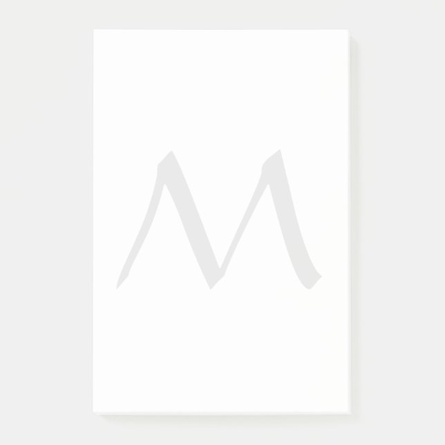 Notas Post-it® Monogram Modern Simple Minimalist Plain (Anverso)