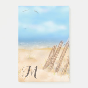 Notas Post-it® Monograma Beach Scene Tu Personalizar