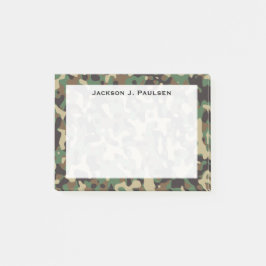 Notas Post-it® Monograma beige, bronceado, marrón, verde, gris ca