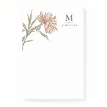 Monograma Botánico Floral Vintage Personalizado