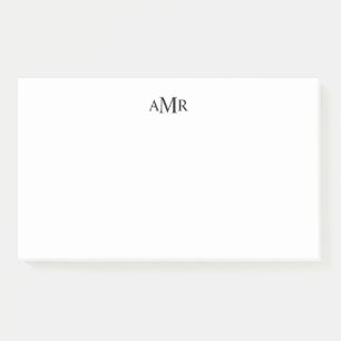 Notas Post-it® Monograma clásico personalizado