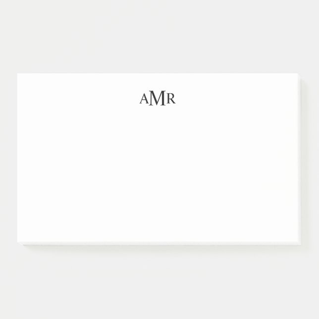 Notas Post-it® Monograma clásico personalizado (Anverso)