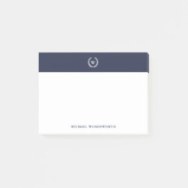 Notas Post-it® Monograma Classic Elegant Name Post-it® Notes 3x4