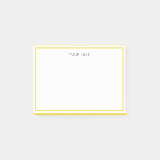 Notas Post-it® Monograma con nombre enmarcado amarillo amarillo d (Anverso)
