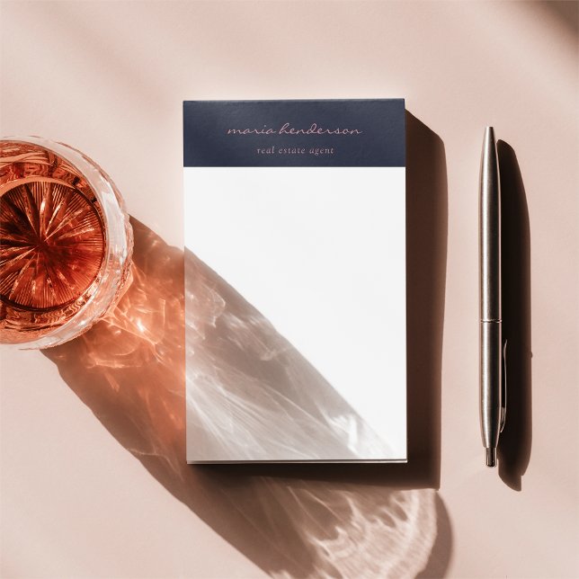 Notas Post-it® Monograma de caligrafía de escritura rosa azul de  (Subido por el creador)