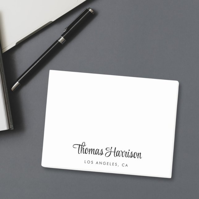 Notas Post-it® Monograma de escritura de firma con estilo (Empower your name in our signature script as your logo and brand identity)