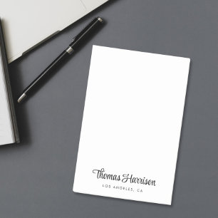 Notas Post-it® Monograma de escritura de firma con estilo