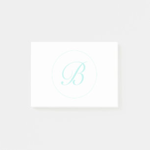 Notas Post-it® Monograma De Guión personalizar En Círculo, Verde 