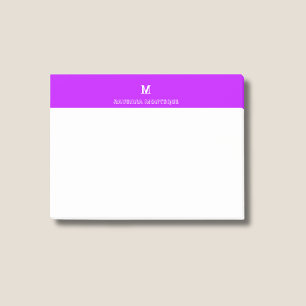 Notas Post-it® Monograma de letra de nombre personalizado Chic Mo