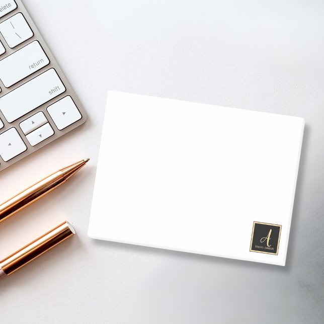 Notas Post-it® Monograma de marco simple elegante (Subido por el creador)