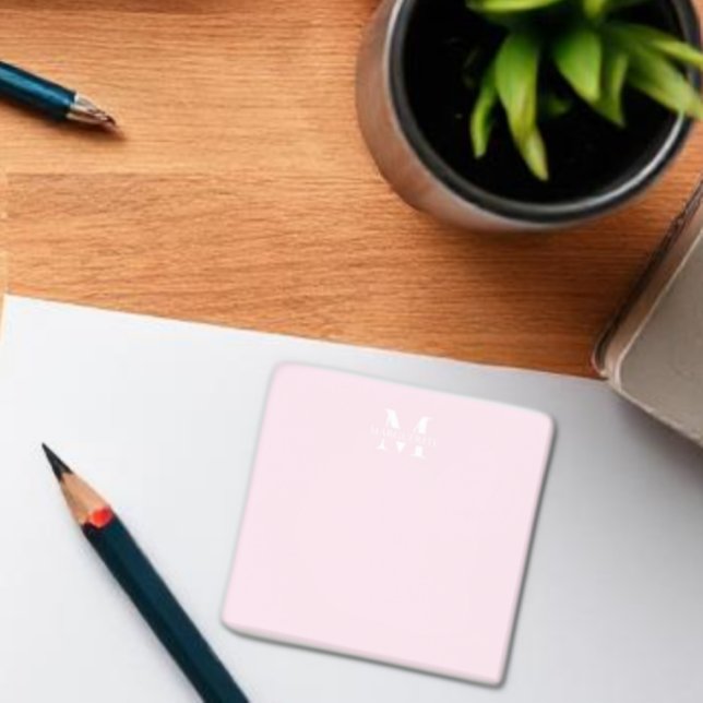 Notas Post-it® Monograma de nombre personalizado (Subido por el creador)