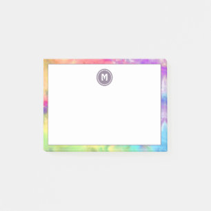 Notas Post-it® Monograma de tinte de barro cromado