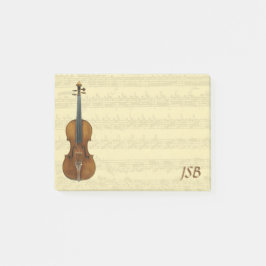 Notas Post-it® Monograma del manuscrito de Bach Partita del