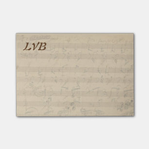 Notas Post-it® Monograma del manuscrito del piano de Beethoven