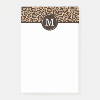 Notas Post-it® Monograma del Personalizado de impresión de Brown