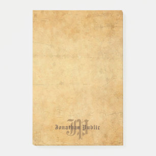 Notas Post-it® Monograma elegante de plantilla manuscrito clásico